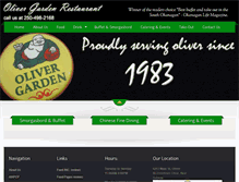 Tablet Screenshot of olivergardenrestaurant.ca